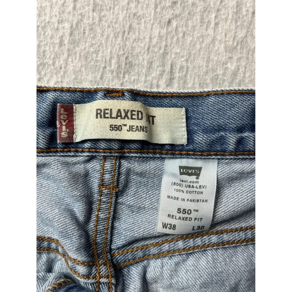 Levi Strauss‎ 550 Relaxed Fit Jeans Mens W38 L30 Light Wash Denim Pants